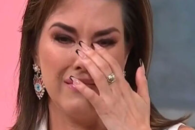 Alicia Machado se desploma en vivo al hablar de Venezuela