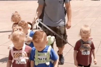 Papá de Kentucky Enfrenta Críticas por Usar Correas en Quintillizos: “Son Humanos, No Perros”
