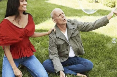 Bruce Willis juega con pompas de jabón con una apariencia delgada que hace que todos sientan pena.