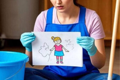 La señora de la limpieza fue a la casa donde una vez había desaparecido su hija y accidentalmente encontró un dibujo hecho recientemente por una niña pequeña.