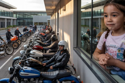 Sesenta y tres motociclistas llegaron frente a la ventana del hospital de mi hija, que estaba en las últimas, a las 7 de la tarde.