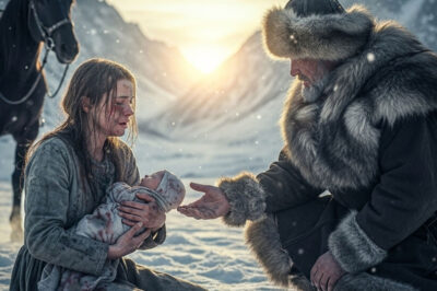 El leve murmullo de la nevada se mezclaba con un sonido inesperado: el llanto agudo de un recién nacido, acompañado de la voz de una mujer que trataba de calmarlo con palabras suaves.