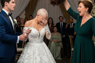 El día de la boda, mi suegra se acercó y me quitó la peluca, mostrando mi cabeza calva a todos los invitados — pero luego ocurrió algo inesperado.