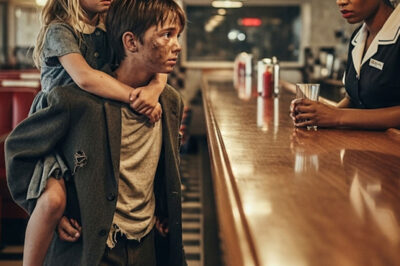 Les dio una comida caliente a dos niños sin hogar. 12 años después, un auto de lujo se detuvo frente a su casa.