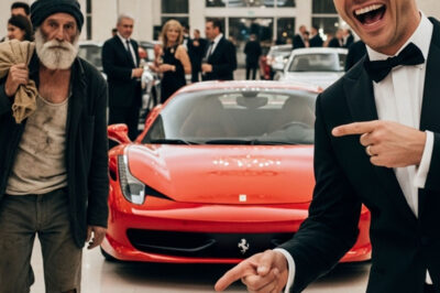“¡TE DOY MI FERRARI SI LO ENCIENDES!” EL MILLONARIO HUMILLÓ AL VIEJO HAMBRIENTO Y EL FINAL LOS CALLÓ…