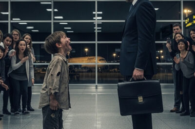 “¡No subas al avión! ¡Va a explotar!” – Gritó un niño sin hogar a un empresario rico, y la verdad dejó a todos sin palabras…