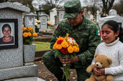 Un soldado se quedó helado al ver a una niña llorando en la tumba de su esposa… Cuando descubrió la razón, rompió en llanto…