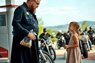 Niña pequeña pide ayuda a un motero para alimentar a su hermano hambriento