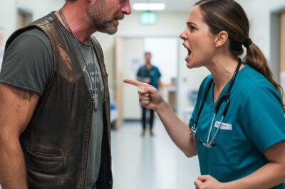 La administradora del hospital prohibió a este motociclista ver a su recién nacida moribunda hasta que se quitara su chaleco