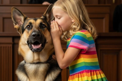 NIÑA DE 3 AÑOS LE SUSURRA ALGO A UN PERRO POLICÍA EN EL TRIBUNAL — ¡SEGUNDOS DESPUÉS…