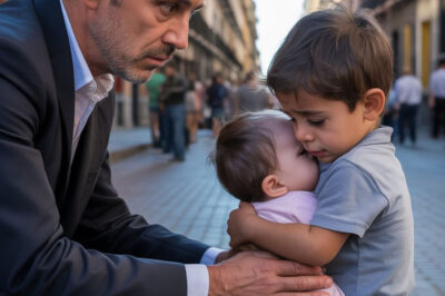 Un multimillonario corría a una reunión de negocios cuando un niño de 7 años le suplicó que se llevara a su hermana bebé, una petición que lo cambiaría todo para siempre.