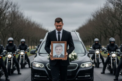 Cientos de moteros se presentaron en el funeral de un niño al que nadie quería enterrar porque su padre estaba en la cárcel por asesinato.