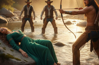 TRES HOMBRES LA ACORRALARON JUNTO AL RÍO… PERO UN GUERRERO APACHE APARECIÓ ANTES DEL PRIMER GOLPE..