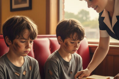 Camarera Ofreció Comida a Dos Huérfanos, 17 Años Más Tarde un Coche de Lujo Aparece en su Casa…