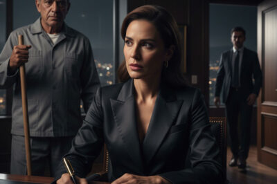 EL HUMILDE CONSERJE SUSURRÓ: “NO FIRME EL TRATO DE MILLONES”. ENTONCES LA MILLONARIA CEO LO MIRÓ Y…