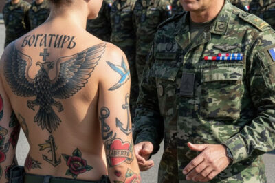 Fue tentado en el campamento, luego el comandante se congeló al ver el tatuaje en su espalda …