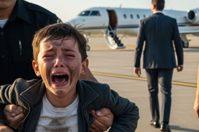 “¡No subas al avión! ¡Está a punto de explotar!” – Un niño sin hogar le gritó a un multimillonario, y la verdad asustó a todos…