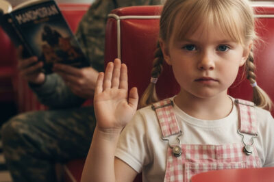 Una niña, de no más de tres años, levantó su diminuta mano en una cafetería—con el pulgar metido y los dedos doblados sobre él. La señal de S.O.S. era clara.
