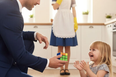 LA HUMILDE EMPLEADA DE LIMPIEZA LLEVA A SU PEQUEÑA HIJA AL TRABAJO PORQUE NO TENÍA OTRA OPCIÓN — PERO NADIE IMAGINÓ QUE EL GESTO DEL MILLONARIO DESPUÉS DE ESO DEJARÍA A TODOS EN SHOCK