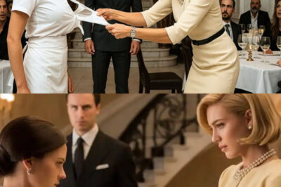 ARROGANTE LE ROMPIÓ EL VESTIDO CREYENDO QUE ERA SOLO UNA MESERA… PERO SU ESPOSO MILLONARIO MIRABA