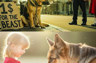 “¿Puedo comprar ese perro, papá?”,preguntó suavemente.El oficial miró al perro… y se quedó congelado