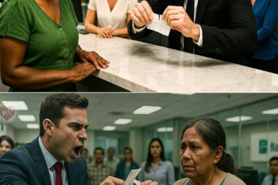 GERENTE DEL BANCO SE BURLA DE UNA MUJER SENCILLA Y ROMPE SU CHEQUE… ¡SIN IMAGINAR QUE ELLA ES LA…