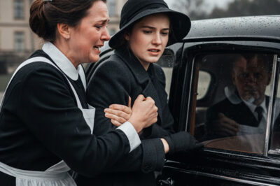 No arranques” — gritó la sirvienta….. “No arranques, tu esposo cortó los frenos”, gritó la sirvienta a la millonaria.