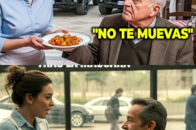 Camarera alimentaba a un anciano en secreto… hasta que dos camionetas llegaron al restaurante