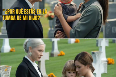Una Billonaria Visita la Tumba de su Hijo y Encuentra a una Mujer Mexicana Llorando con un Niño…