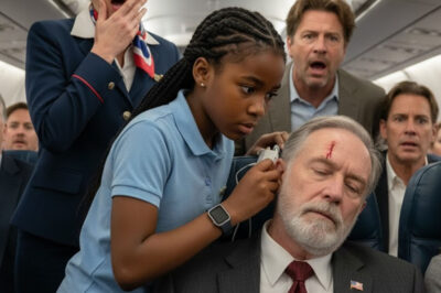 Una niña negra de 12 años salvó a un millonario que sufrió un derrame cerebral en un avión… Al día siguiente, su vida cambió para siempre.