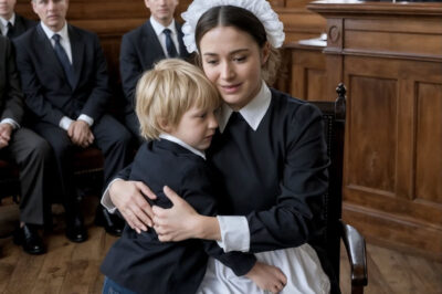 La empleada doméstica acusada de robo entró sola en la sala de audiencias, pero cuando el hijo del millonario tomó la palabra en el estrado, la verdad hizo estallar el silencio del tribunal.