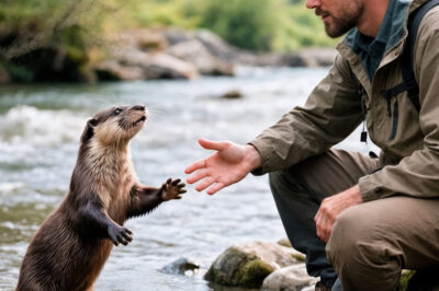 «Una nutria con ojos inteligentes se presentó a los hombres para implorar su ayuda y, en señal de gratitud, dejó una generosa recompensa.»