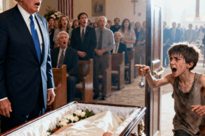 “Durante el solemne funeral, mientras todos se inclinaban ante el ataúd cerrado, un niño negro sin hogar irrumpió jadeando: ‘¡Señor! Su hija… ¡está viva!’. Toda la sala estalló en murmullos. El multimillonario se quedó helado, con la mano temblorosa. ‘¿Qué… has dicho?’. El niño sacó un pequeño objeto de su bolsillo y susurró: ‘Ella me dijo que le entregara esto. Y que no confiara en nadie de su familia’. El rostro del hombre palideció: un secreto devastador acababa de ser revelado…”