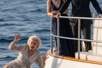 «Saluda a los tiburones», siseó mi nuera mientras me empujaba del yate. Mi propio hijo solo se quedó allÃ, sonriendo. ¿Su plan? Arrebatarme mi fortuna de diez millones de dólares. Pero cuando volvieron a casa, empapados de triunfo, yo ya estaba allÃ, esperando con un «regalo».