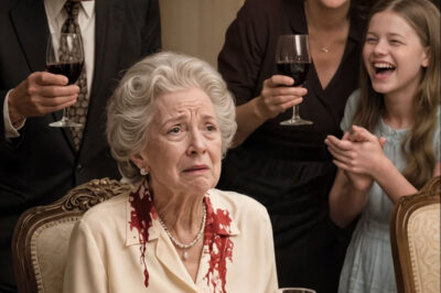 «En la cena, mi marido me derramó vino encima mientras mi nuera y mi nieta se reían. Simplemente me limpié la cara y salí de la habitación. Apenas diez minutos después, la puerta se abrió y tres hombres en traje entraron en la casa».