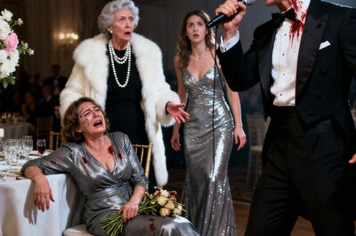 En la recepción de la boda, mi hermana me humilló delante de doscientos invitados, llamándome “una madre soltera indeseada”. Me quedé paralizada cuando mi propia madre se unió, diciendo: “No es más que mercancía usada”. Entonces, sin previo aviso, el novio se levantó de su asiento, agarró el micrófono y dirigió su mirada hacia mí, no hacia la novia. Sus ojos se clavaron en los míos mientras pronunciaba una sola frase que silenció a toda la sala…..