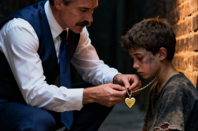 Un multimillonario pasaba por un callejón oscuro una noche lluviosa—y se congeló cuando vio a un niño pequeño que llevaba el collar de su hija desaparecida.