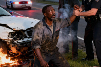 “Un hombre negro salvó a una chica de un accidente, pero un policía racista lo confundió con un ‘ladrón’. Cuando ella despertó, dijo algo que dejó a todos en shock…”