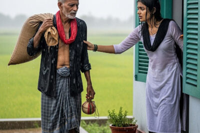 “Una mujer soltera de 35 años dejó entrar a un viejo mendigo en su choza para refugiarlo de la lluvia, y en ese momento, recibió una noticia que sacudió su vida entera.”