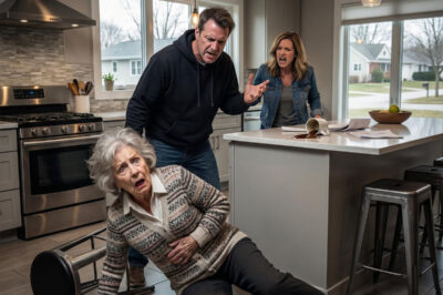 Mi nuera estalló en un ataque de furia cuando me negué a darle el dinero de la venta de la granja. Mi hijo entró corriendo y me rompió las costillas. Veinte minutos después…