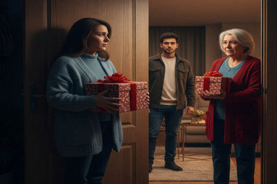 Aparecí en su casa por Navidad, con los brazos llenos de regalos, pero mi hijo me miró fijamente y dijo: “Lo siento, mamá… creo que se ha equivocado de casa.” Tragué en seco y me fui. Minutos después, llamó: “Relájate, solo queremos paz.” “Lo entiendo”, respondí. Pero no colgó bien. “Cree que por el dinero que envía tiene un lugar en nuestra mesa.” Esa misma noche cancelé las transferencias. A la mañana siguiente… cincuenta llamadas perdidas. ¿Y ahora qué?