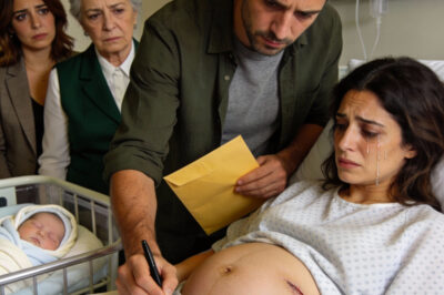 No olvidaría ese instante ni aunque lo intentara: “Firma el divorcio. Ahora. Ya.” Ni siquiera me dio tiempo a respirar. Yo estaba recién salida de una cesárea de emergencia, todavía sangrando, con el cuerpo hinchado y dolorido, pegajoso por la leche que se escapaba sin control… y él, de pie frente a mí, me miró como si yo fuera algo sucio. “Estoy cansado de verte así. Necesito una mujer joven que encaje en mi mundo… no una ama de casa patética.” Después, con una crueldad calculada, arrojó los papeles sobre mi cama y dejó entrar a su secretaria, como si mi dolor fuera un espectáculo. Creía que el poder lo hacía intocable… pero lo que no sabía era que ese poder nunca fue suyo. Era mío. Yo lo levanté. Yo se lo puse en las manos… y yo podía quitárselo en cualquier momento.