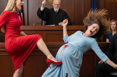 La amante patea a la esposa embarazada en pleno juicio — el millonario no sabe que el juez es su padre.