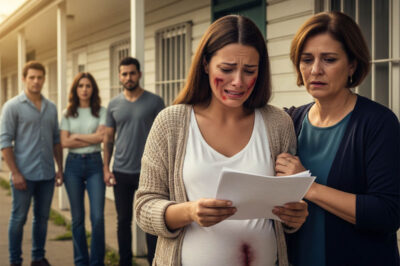 Cuando mi madre me vio caminando hacia la antigua pensión, con el vientre de embarazada marcado y el rostro cubierto de moretones, se quedó completamente paralizada. “¿Por qué no usas el coche y la casa que te regalé?”, preguntó con la voz temblorosa. Le confesé: “Mi esposo y sus hermanas me lo quitaron todo… y me amenazaron”. Ella apretó mis manos y susurró: “No te preocupes…”. Pero en su mirada entendí que lo peor aún estaba por comenzar.