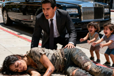 Una mujer sin hogar cayó al suelo al costado del camino, mientras sus hijos gemelos de dos años lloraban desconsoladamente. Y cuando un multimillonario pasó por allí, se sorprendió al descubrir que los niños se parecían mucho a él