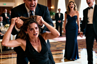 Mi esposo me golpeó en plena fiesta de ascenso, y su amante me desafió diciendo: «Solo Dios puede salvarte». Llamé de inmediato… y todos quedaron en silencio.