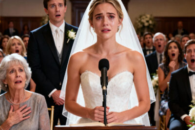 Una hora antes de la ceremonia, escuché a mi prometido susurrarle a su madre: «No me importa ella, solo quiero su dinero». Me sequé las lágrimas, caminé hacia el altar y, en lugar de decir “sí, acepto”, dije algo que hizo que mi suegra se llevara la mano al pecho allí mismo, en medio del salón…